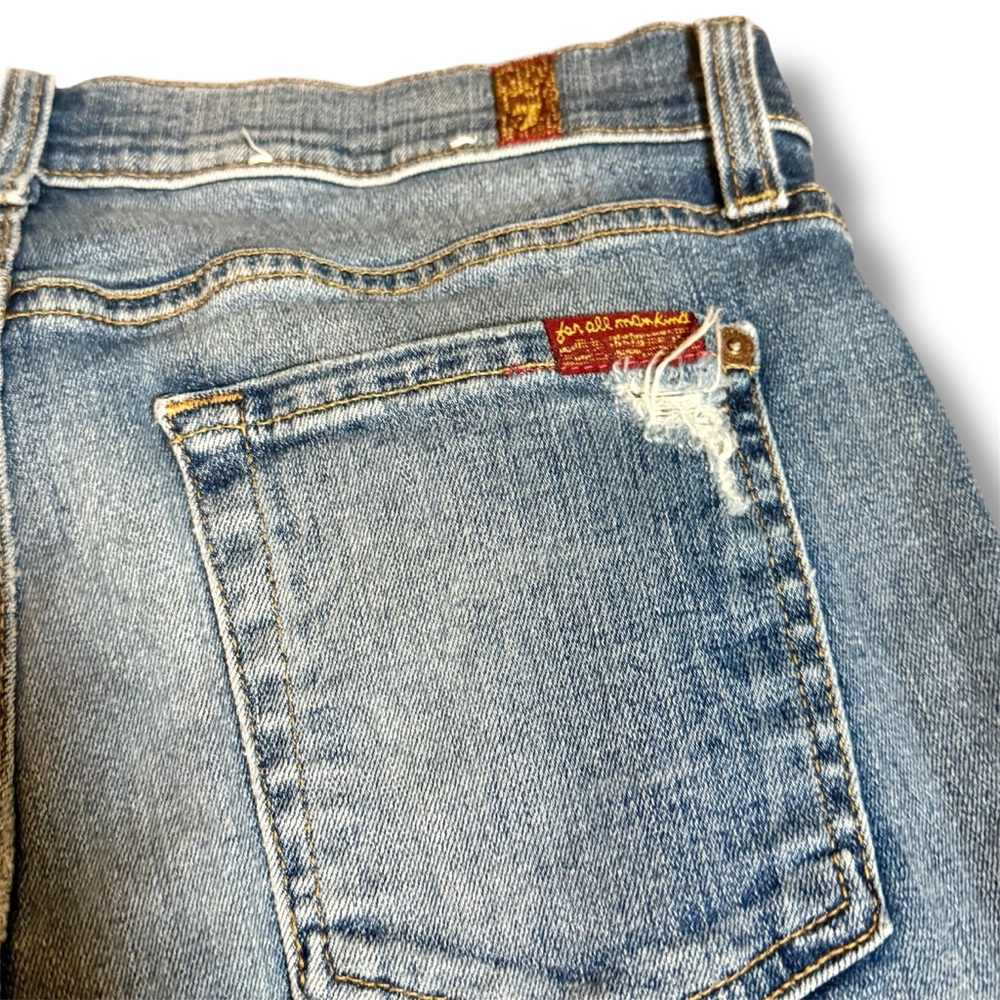 7 for All Mankind 'The Slim Cigarette' Light-Wash Skinny Jeans - Picture 5 of 6